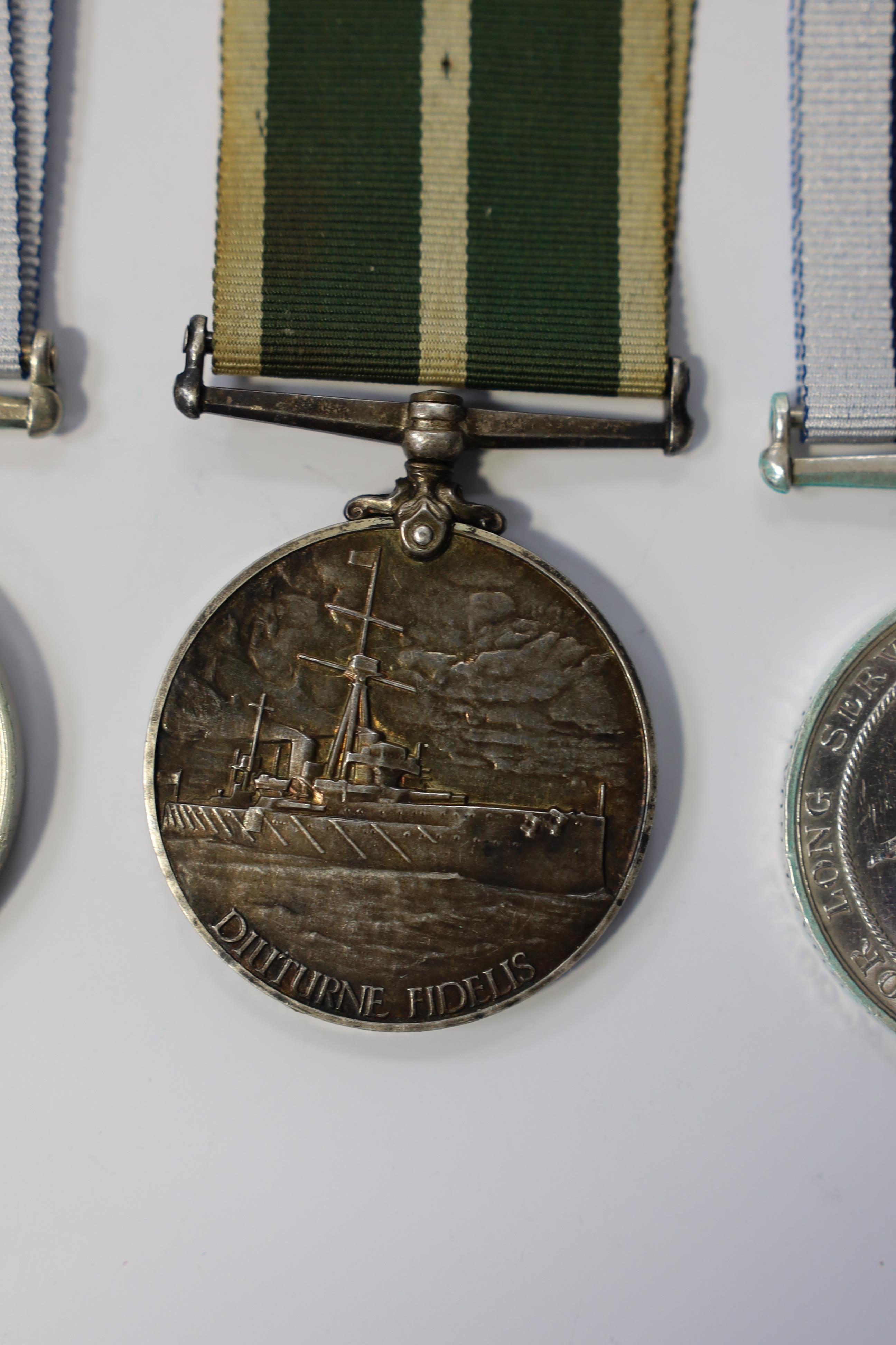 Three LSGC medals; Ed VII Royal Naval LSGC to 158678 J.A.Ford, Boat'n, H.M.Coast.Guard; Geo V Royal Naval LSGC to M.39756L.Parvin.R.P.O. H.M.S.Dunedin; Ed VII Royal Naval Reserve LSGC to D.3299 W.H.Pender, Sea'n 1.CL, R.